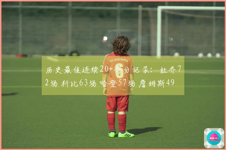 历史最佳连续20+得分记录：杜乔72场 科比63场 哈登57场 詹姆斯49场